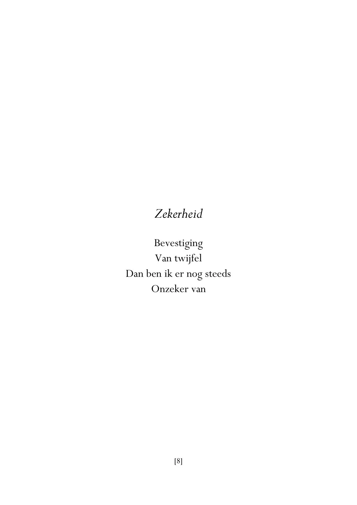 Zekerheid - Floris Beks
